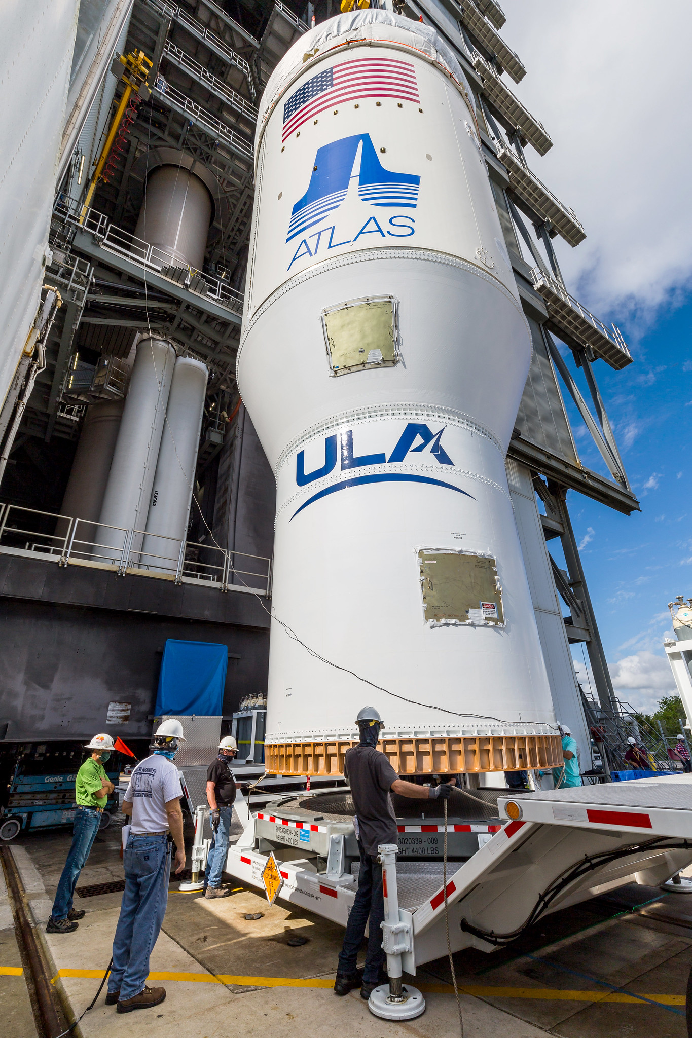 The OVI element is ready to hoist into the VIF. Photo by United Launch Alliance