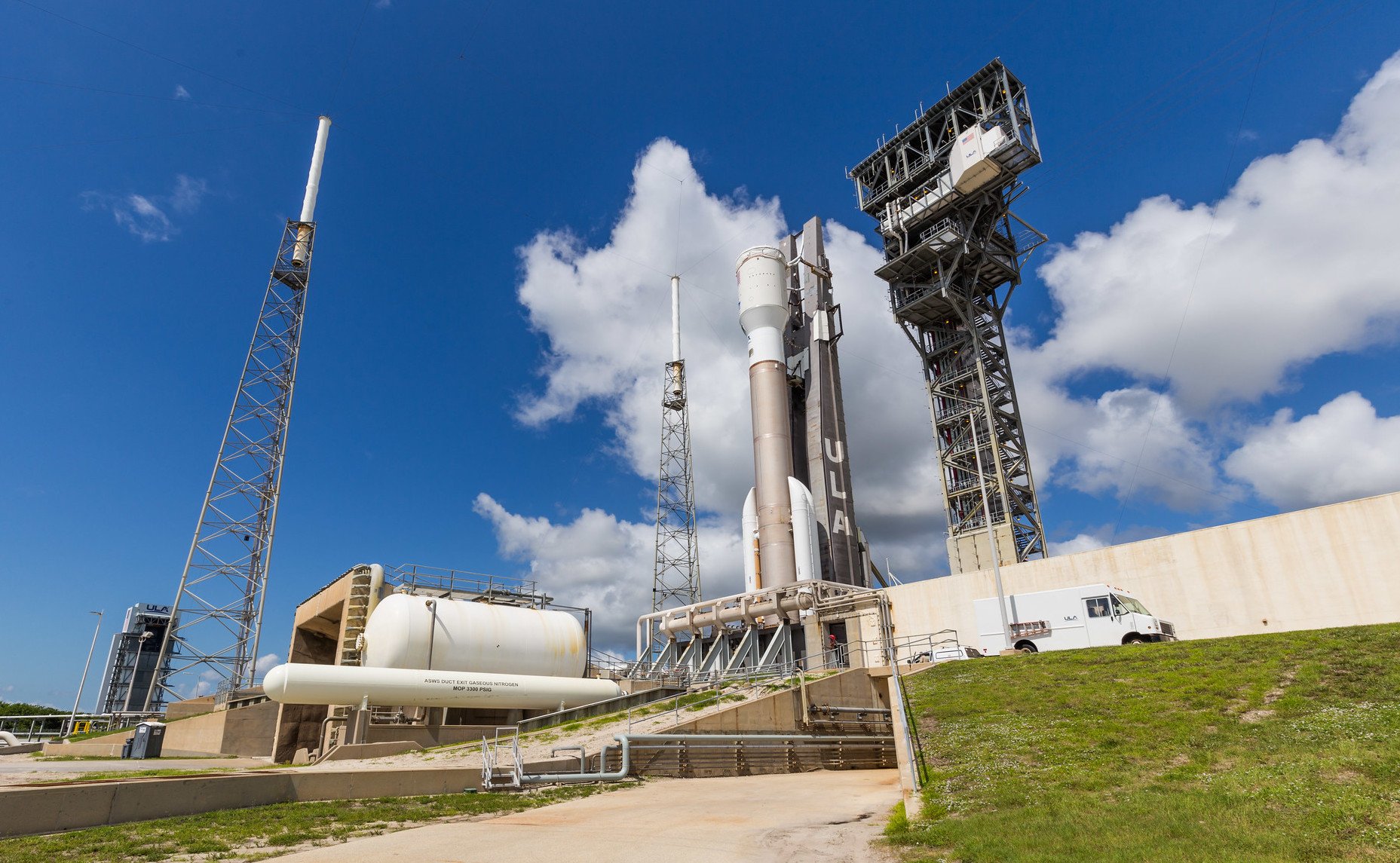 Atlas V on the pad for WDR. Photo by United Launch Alliance