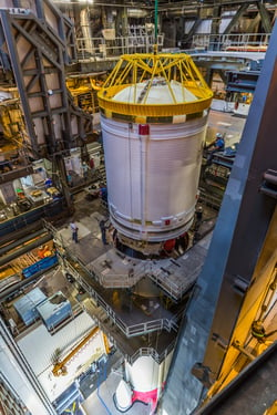 Centaur V is positioned atop Vulcan. Photo by United Launch Alliance