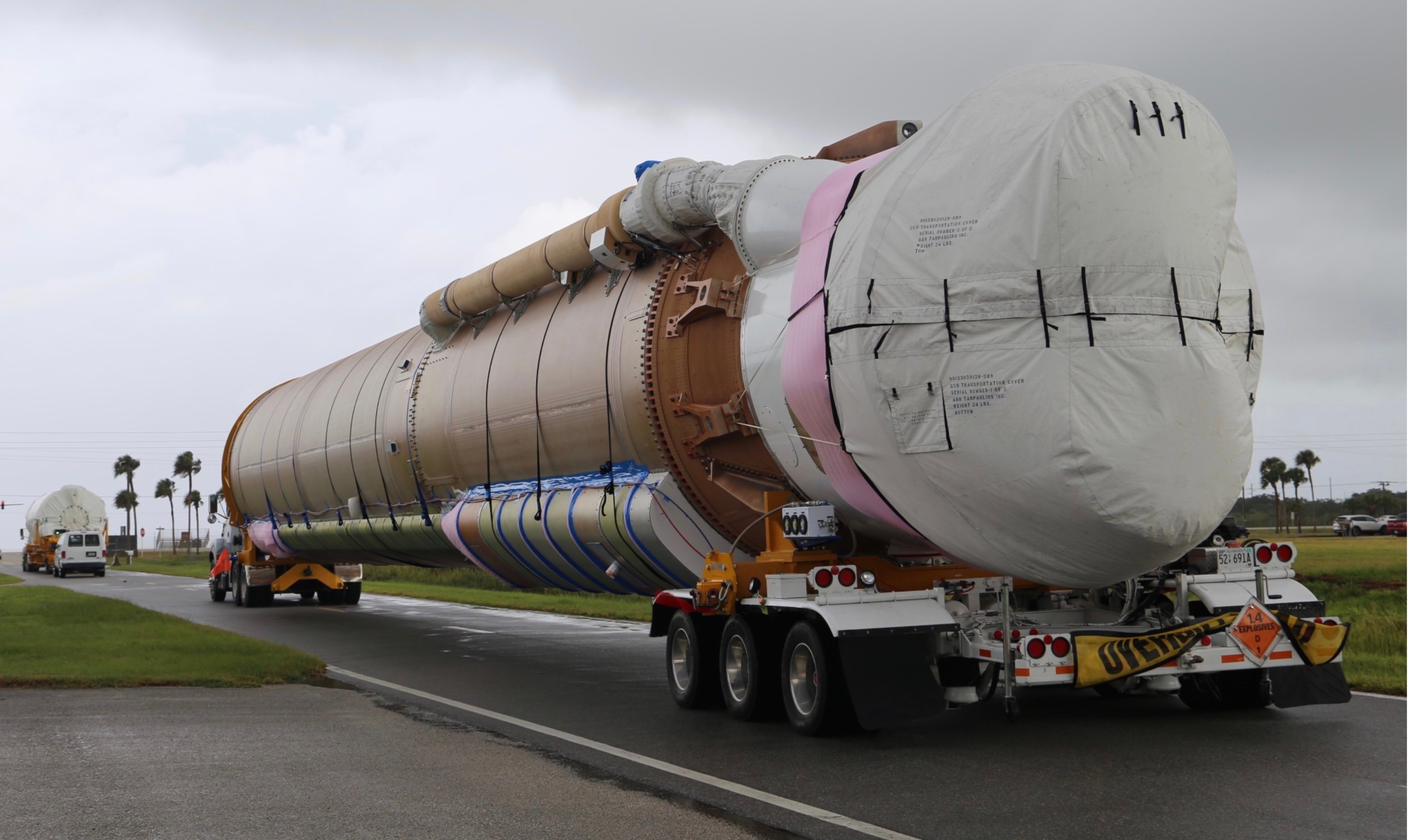 The Atlas first stage follows the Centaur away from the wharf.