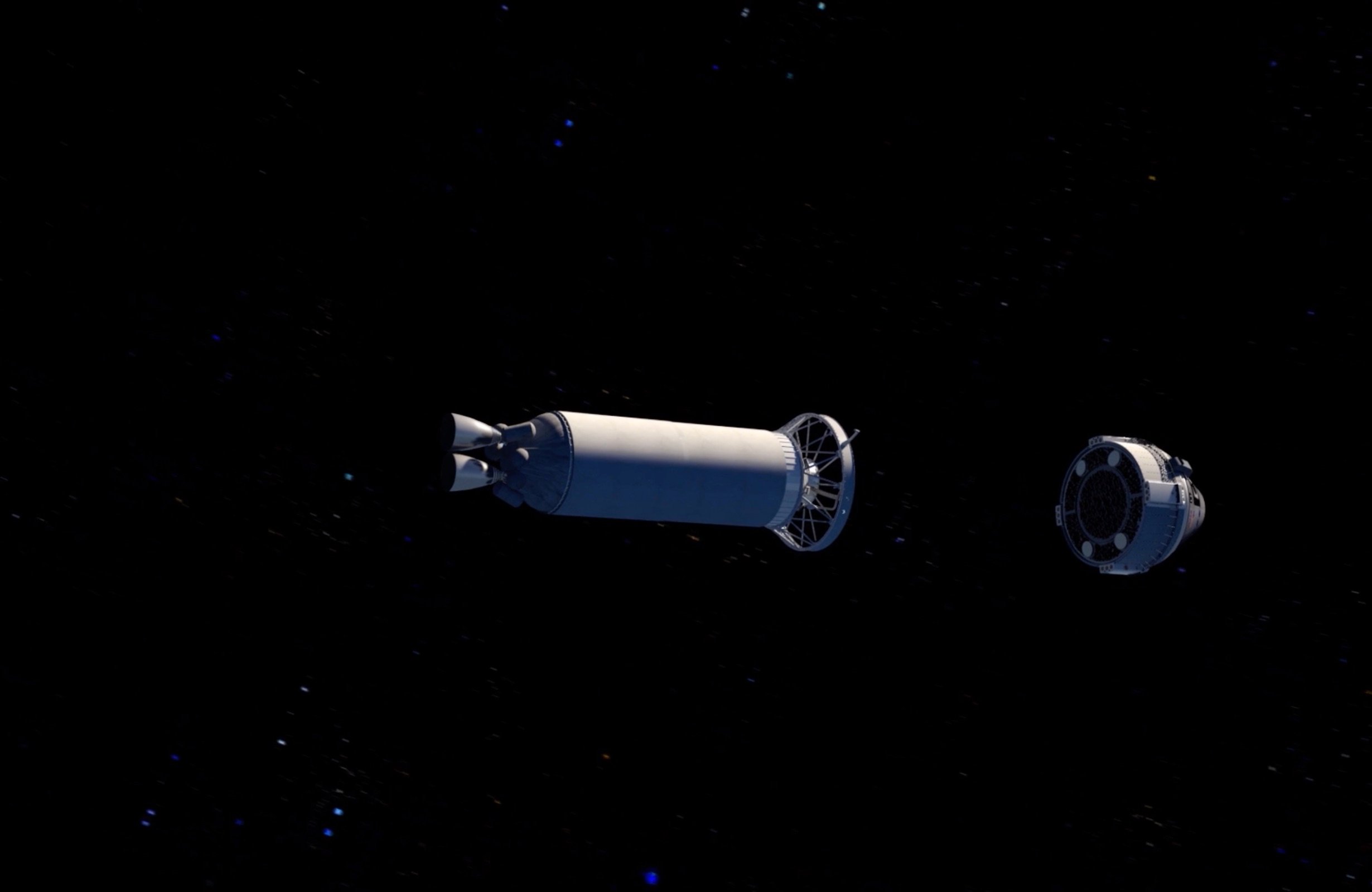 An artist's concept of Centaur deploying Starliner.