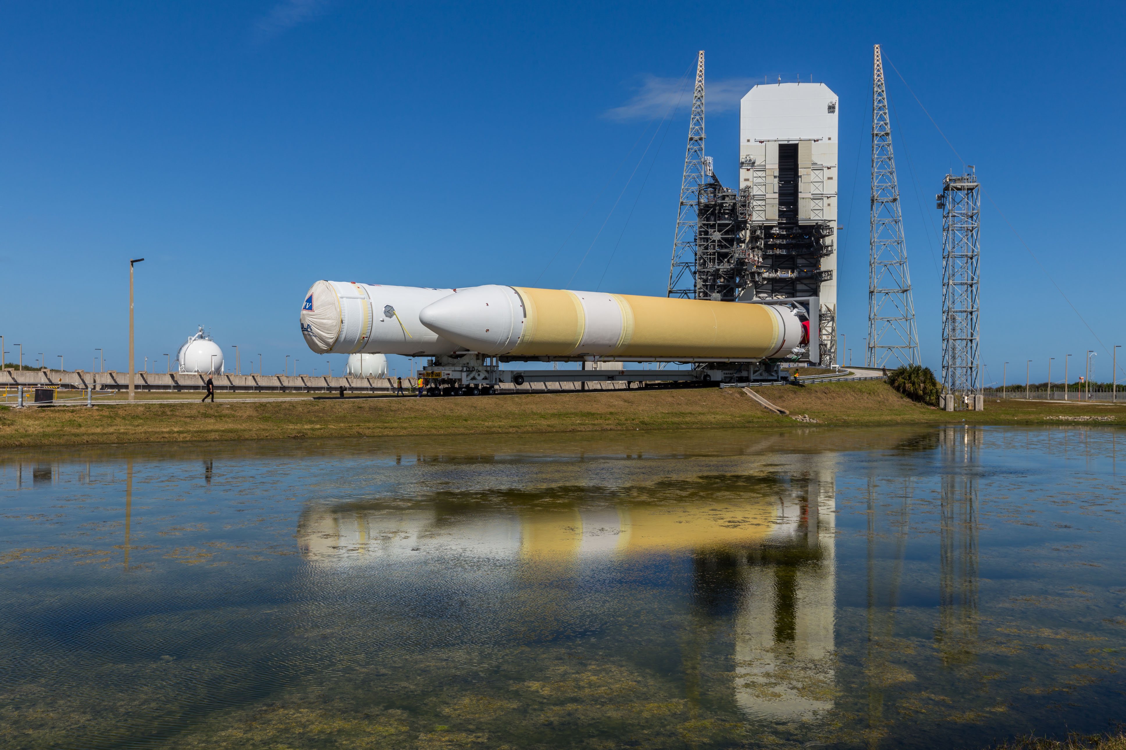 Delta IV Heavy is transported to Space Launch Complex-37 for NROL-68. Photo by United Launch Alliance