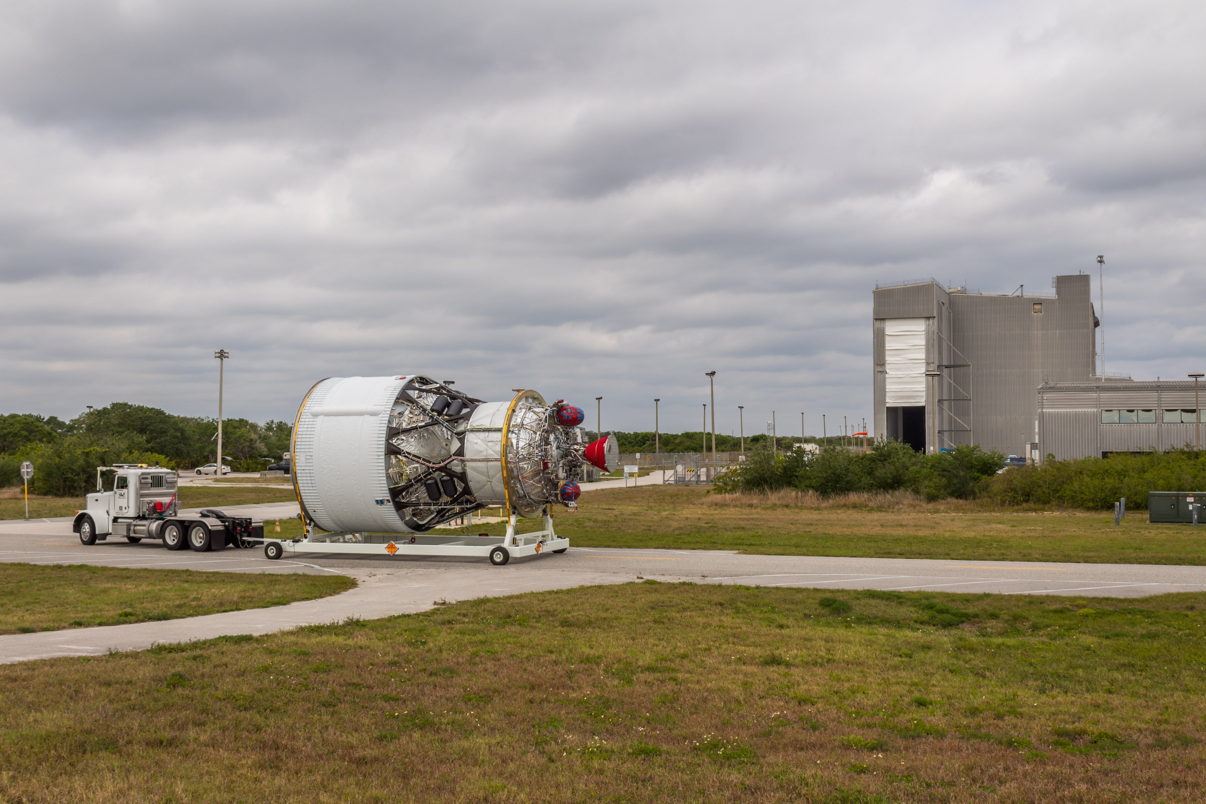 ICPS-2 arrives at the Delta Operations Center to prepare for the Artemis II mission. Photo by United Launch Alliance