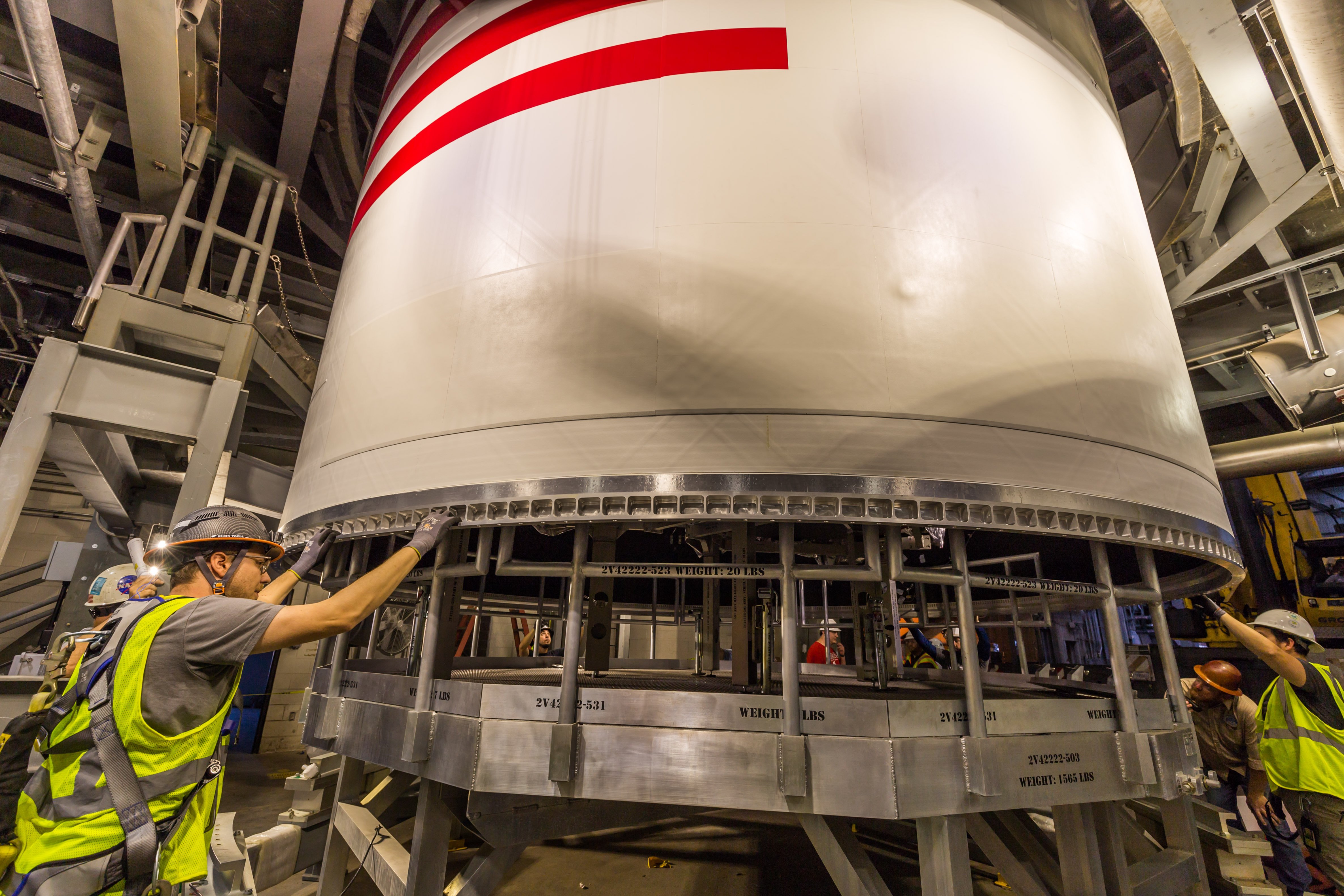 ULA technicians prepare Vulcan in VIF-A for the first time. Photo by United Launch Alliance